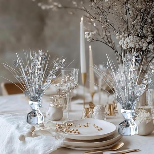 12 Pack Silver Star Spray Centerpiece, Wedding Graduation - Image 5