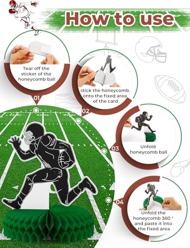 10Pcs Football Party Decorations, Football Centerpieces for Table - Image 5