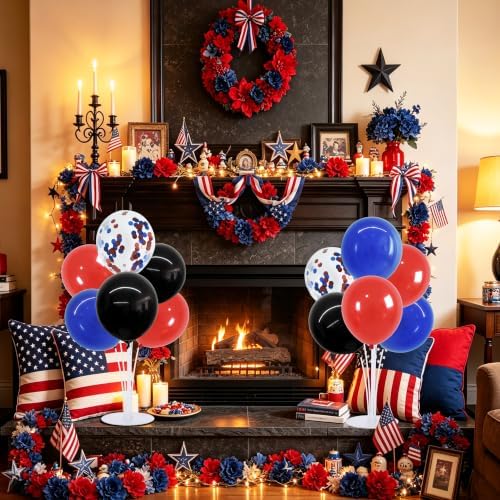 TONIFUL 4 Set Black Red Blue Balloon Stand Balloon Centerpieces for Table - Image 4