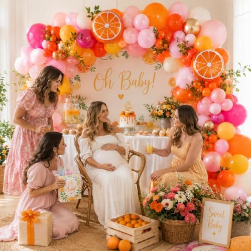 Tesochye Pink and Orange Balloon Arch Kit,Sunset Party Decorations - Image 3
