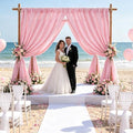 Pink Backdrop Curtains 30ftx8ft Birthday Polyester Photo Drapes by SoarDream