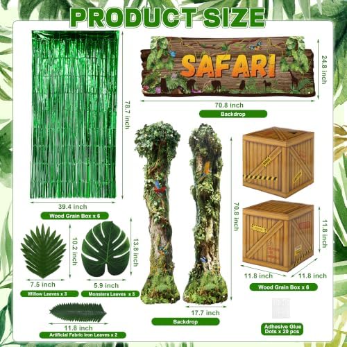 Fovths Jungle Safari Party Decorations Set 25 Pcs Jungle Theme Favor - Image 2