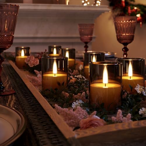 12Pack Flameless LED Candles with Timer, Battery Operated, Black, 2"x3" - Image 4