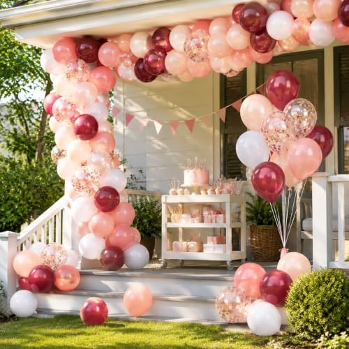 Maroon Balloons, 50 Pcs Burgundy for Fall Thanksgiving Anniversary Party - Image 6