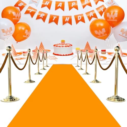 EZLucky Orange Carpet Runner for Party, 2.6 x 15 ft, 130 GSM Felt Fabric - Image 5