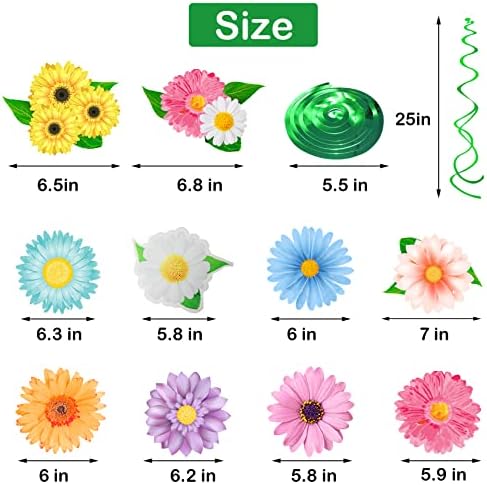 HADDIY Flower Hanging Swirl Decorations for Classroom Office Party Ceiling - Image 3