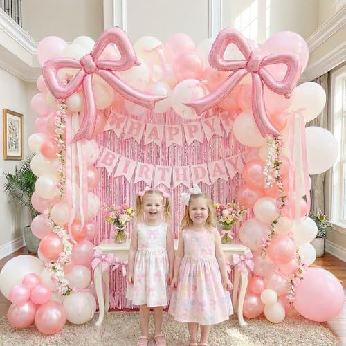 Pink Bow Balloon Party Decorations - Coquette Birthday Decorations - Image 5
