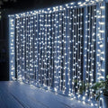Dazzle Bright 300 LED Curtain String Lights, Christmas Fairy Lights for Bedroom with 8 Lighting Modes, Connectable Waterproof Window Lights Party Wedding Garden Wall Decor, White by DazzleBright
