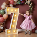 imprsv 3FT Marquee Numbers, Large Light Up Numbers 7 for 7th Birthday Decor by Letsmakeitimpressive