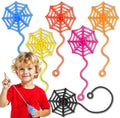 30 Pcs Sticky Spider Web Sticky Hands for Kids Bulk Halloween Party Favors Decorations,Spider Webs for Classroom Prizes Halloween Gifts Goodie Bags Stuffers Pinata Stuffers for Boys Girl by DODOLOL
