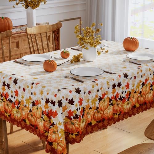 Siilues Fall Tablecloth Rectangle 60x120 Inch Thanksgiving Home Party Decor by SiiluesOfficial