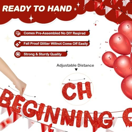 Fulmoon Pre Strung the Beginning of a New Chapter Banner, Red - Image 3