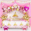 THAWAY Princess Birthday Decorations Pink Gold Balloon Arch Backdrop Set by THAWAY