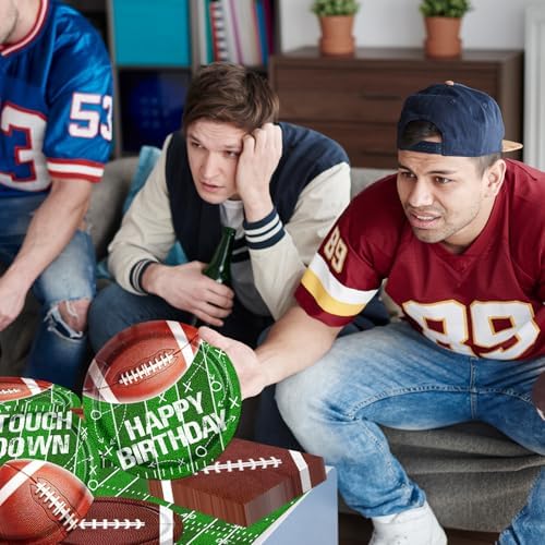 Football Party Supplies Paper Plates and Napkins for Football Birthday Party Football Gameday Tailgate Party, Football Theme Party Decoration, Serve 25 - Image 4
