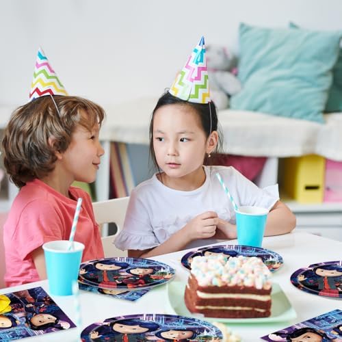 Coraline Party Supplies 40pck include 20 plates, 20 napkins for the birthday party decoration (White-17) - Image 5