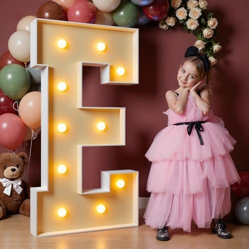 imprsv 4FT Marquee Letters, Large Light Up Letters E Sign for Party Decor by Letsmakeitimpressive