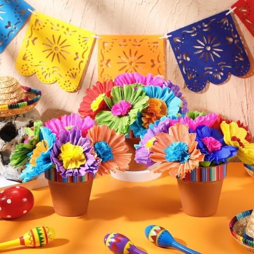 24 Pcs Mexican Party Decorations Fiesta Centerpieces, Clay Pot - Image 4