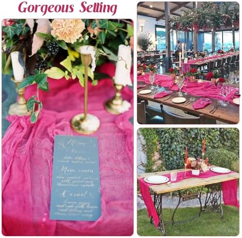 10FT Cheesecloth Table Runner Boho Party Home Decorations - Image 6