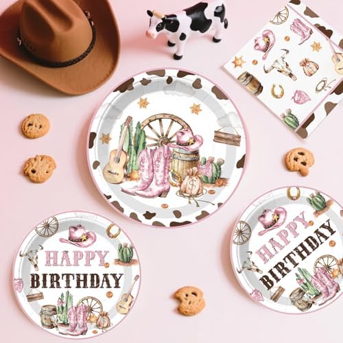 351pcs Western Cowgirl Birthday Party Decorations Tableware Set, 50 Serves - Image 5