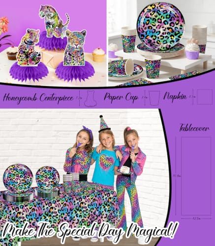Cheetah Birthday Decorations, All In One Decor Set for 20 Guests - Image 5