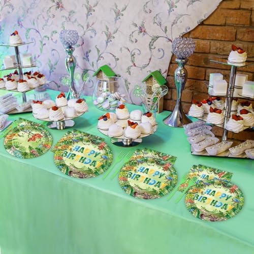 96PCS Reptile Plates and Napkins Snake Jungle Party Decor for 24 Guests - Image 6