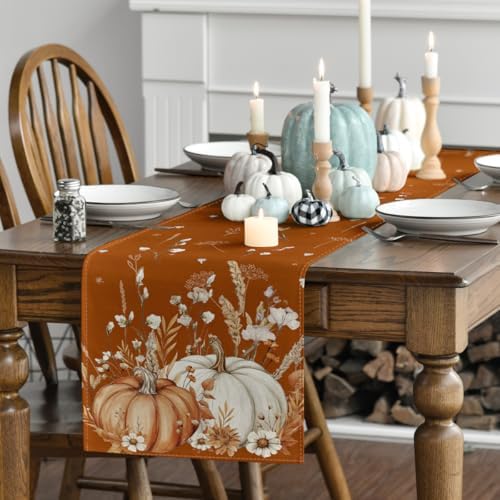 Artoid Mode 210 GSM Fall Table Runner Home Party Decor 13x36 Inch - Image 3