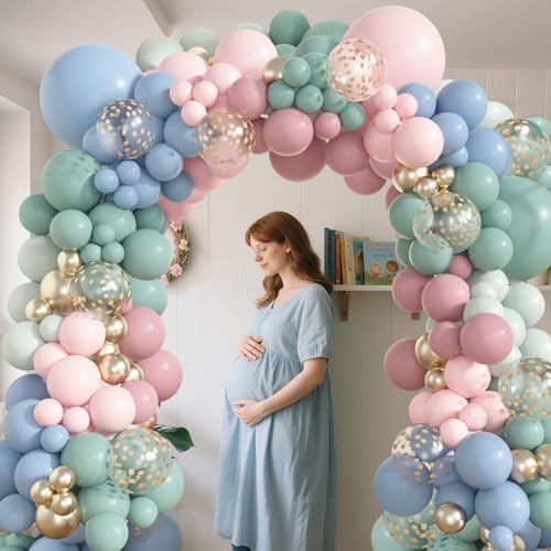 Amandir 173Pcs Pink Blue Green Balloon Arch Garland Kit - Image 6