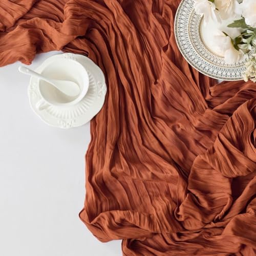 6 Pack Cheesecloth Table Runner 35"×120" Gauze Fabric Fall Table Runner - Image 2