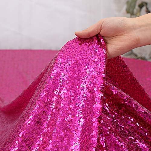 Poise3EHome Hot Pink Sequin Backdrop, 2 Panel 2x8ft Glitter Curtain for Parties, Weddings, Baby Showers, Christmas Decor, Thanksgiving Holiday Festival Decor - Image 5