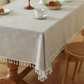 Deep Dream Tablecloths, Waterproof Table Cloth, Linens Wrinkle Free Anti-Fading, Rustic Table Cover Decoration for Kitchen Dinning Christmas (Rectangle/Oblong, 55''x70'',4-6 Seats, Solid Khaki) by DeepDream