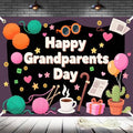 Grandparents Day Decorations 8×6Ft Happy Grandparents Day Backdrop Love Grandma Grandpa Party Banner Ever Photography Background Holiday Photo Wall Decor by DuoduoBuy