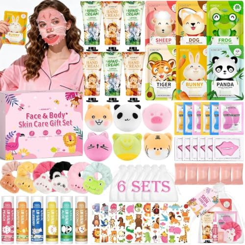 KONEUK 70PCS Animal Spa Party Supplies for Girls, Spa Party Favors Kit by KONEUK