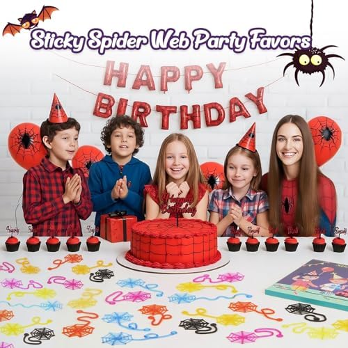30 Pcs Sticky Spider Web Sticky Hands for Kids Bulk Halloween Party Favors Decorations,Spider Webs for Classroom Prizes Halloween Gifts Goodie Bags Stuffers Pinata Stuffers for Boys Girl - Image 2