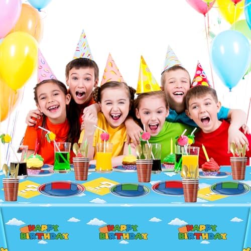 81Pcs Super Brother Party Tableware Set, Super Brother Party Decoration, Super Brother Birthday Party Supplies - Image 3