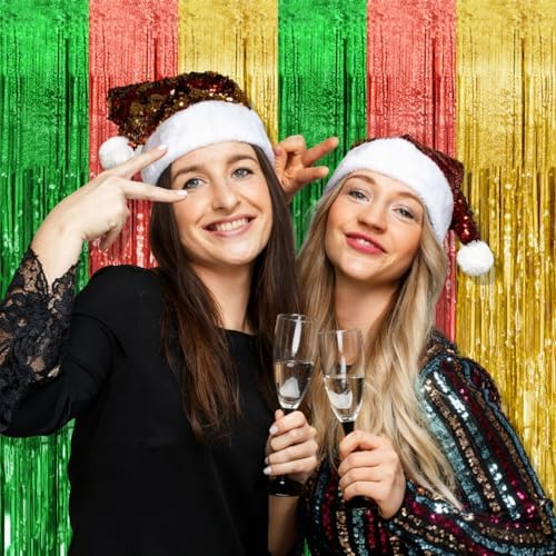 10 Pack Hawaii Backdrop Party Decorations Tinsel Curtain Summer Party Streamer Foil Fringe Birthday Decorations Photo Booth Vibrant Theme Christmas Beach Baby Shower Graduation Decor - Image 6