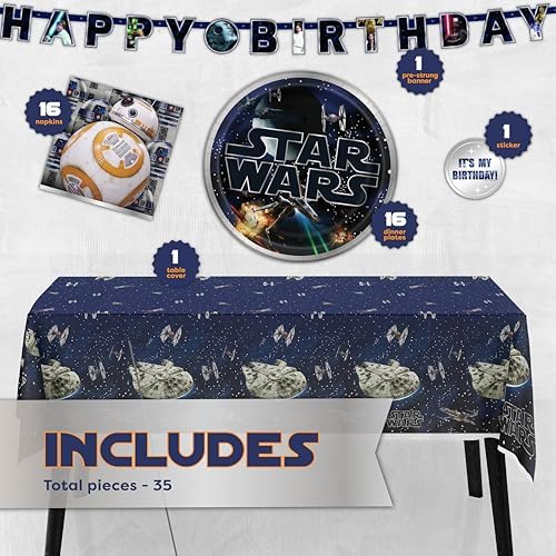 Star Wars Birthday Decorations for Party - Serves 16 Guests - Image 2