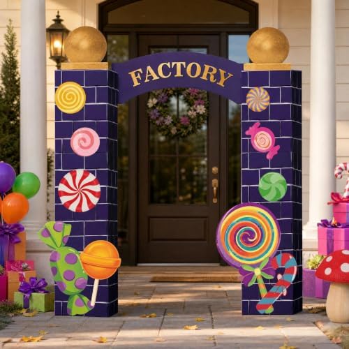 Candy Themed Party Decorations, Purple Candy Arch Backdrop Set - Image 6