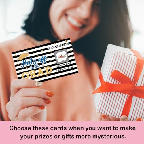 50 Pcs Hats Off to The Grad Scratch Off Cards for Graduation Party - Image 5