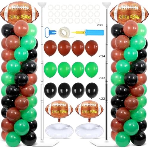 2 Sets Football Balloon Column Stand Kit Adjustable Football Balloon Decor by Naozinebi