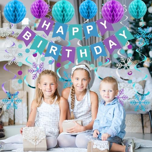 meowtastic Birthday Decorations Happy Birthday Banner with Honeycomb Balls - Image 4