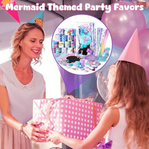 BenLouis 240Pcs Mermaid Stationery Set Party Favors for Kids - Image 5