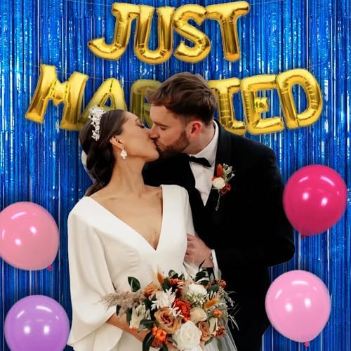 5 Pack 3.28ft x 6.56ft Glitter Blue Tinsel Foil Fringe Curtains, Photo Booth Backdrop Party Decorations for Birthday Wedding Baby Shower Graduation Bachelorette New Years - Image 4