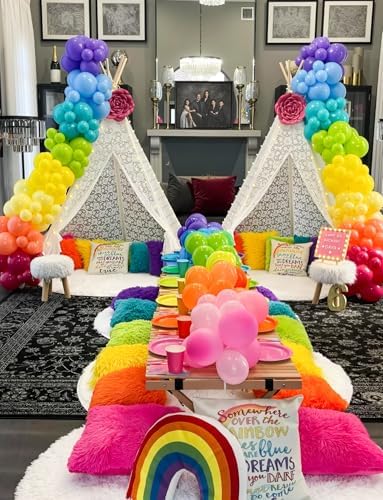 Rainbow Balloon Garland Arch Kit, 130 Pcs 18/12/5 In, Latex - Image 6