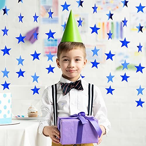 Patelai Glitter Star Garland Banner 2026 Graduation Decor 130 Feet Star Hanging Banner Twinkle Backdrop for Party Birthday Classroom Wedding Supplies(Royal Blue) - Image 7