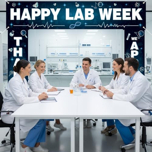 Smoothnovelty 3 Pcs Dark Blue Happy Lab Week Banner - Image 6