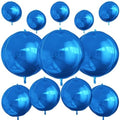 12PCS Dark Blue Round Foil Balloons 22" 15" 10" Metallic Blue Balloons by vibzox