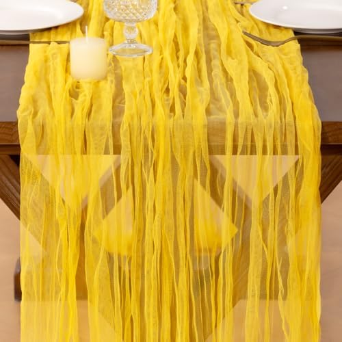 Cheesecloth Table Runner Tulle Fall Boho Wedding Shower Party Home Decor - Image 2
