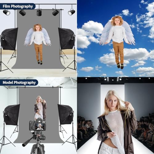 Gray Photo Backdrop for Photoshoot Solid Color Background 6x9 ft - Image 2
