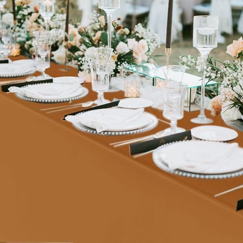 Fitable 6 Pack Rectangle Tablecloths, 70 x 108 Inch, Bronze - Image 7