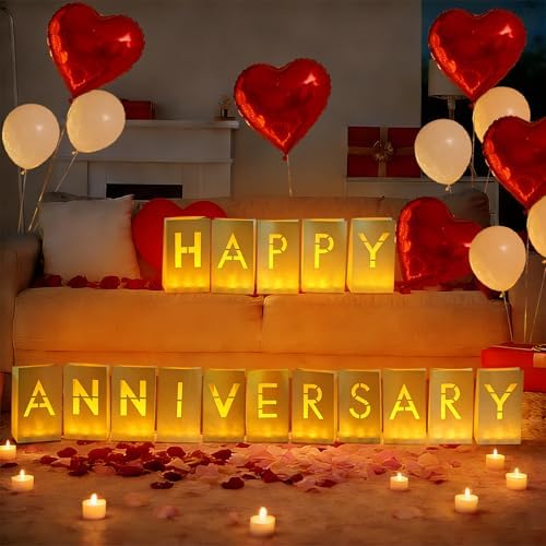 Happy Anniversary Light Up Letters, Anniversary Decor - Image 5